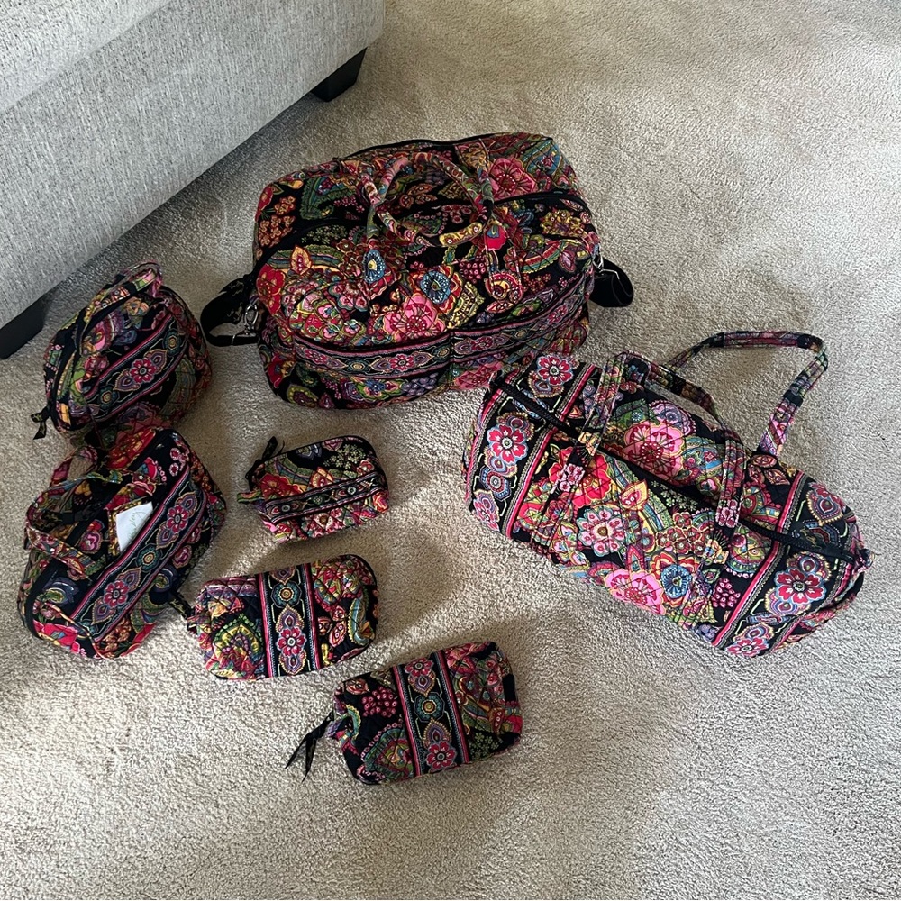 Lot of 7  Vera Bradley “Symphony in Hue” retired collection